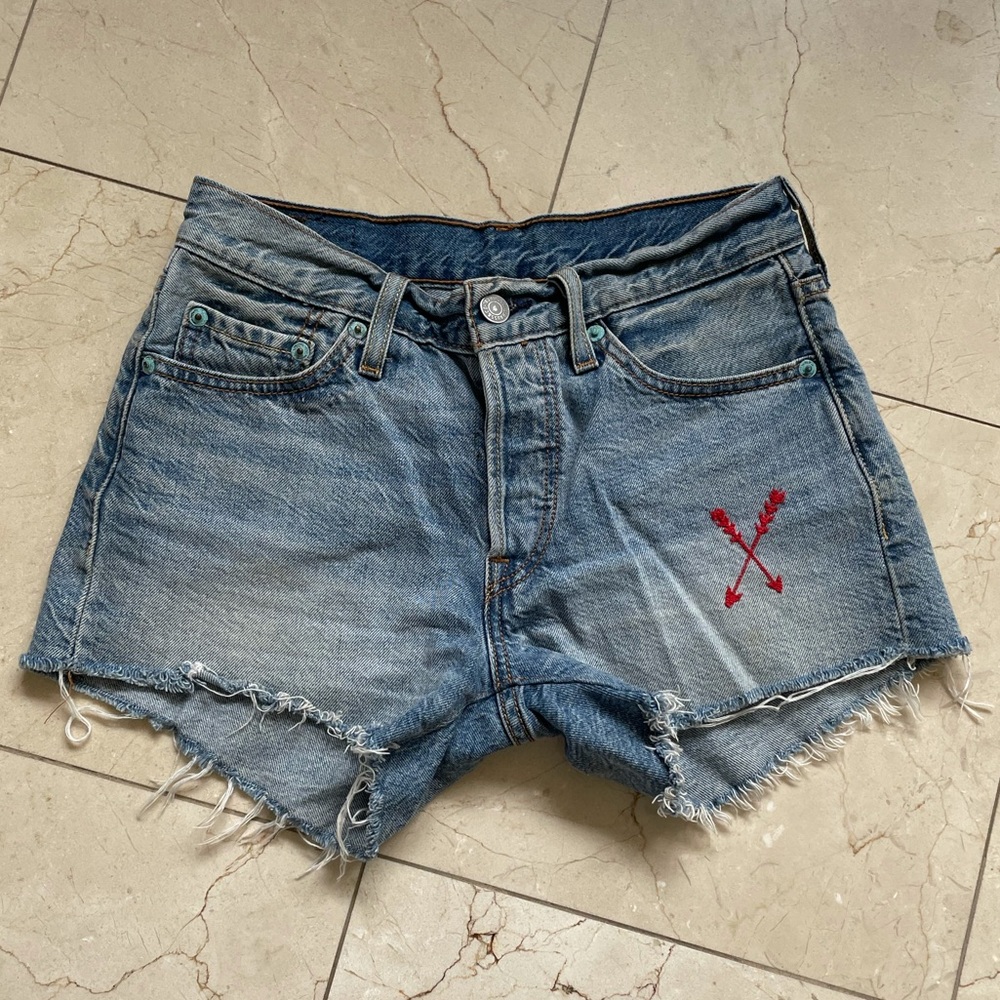 Levi’s Embroidered Cut Offs